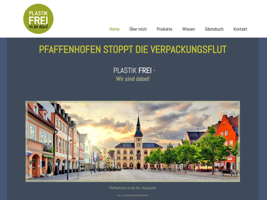 Startseite von plastikfrei-pfaffenhofen.de